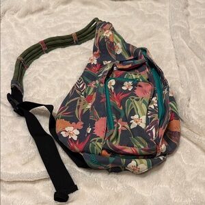 Kavu Floral Sling Bag with Adjustable Strap